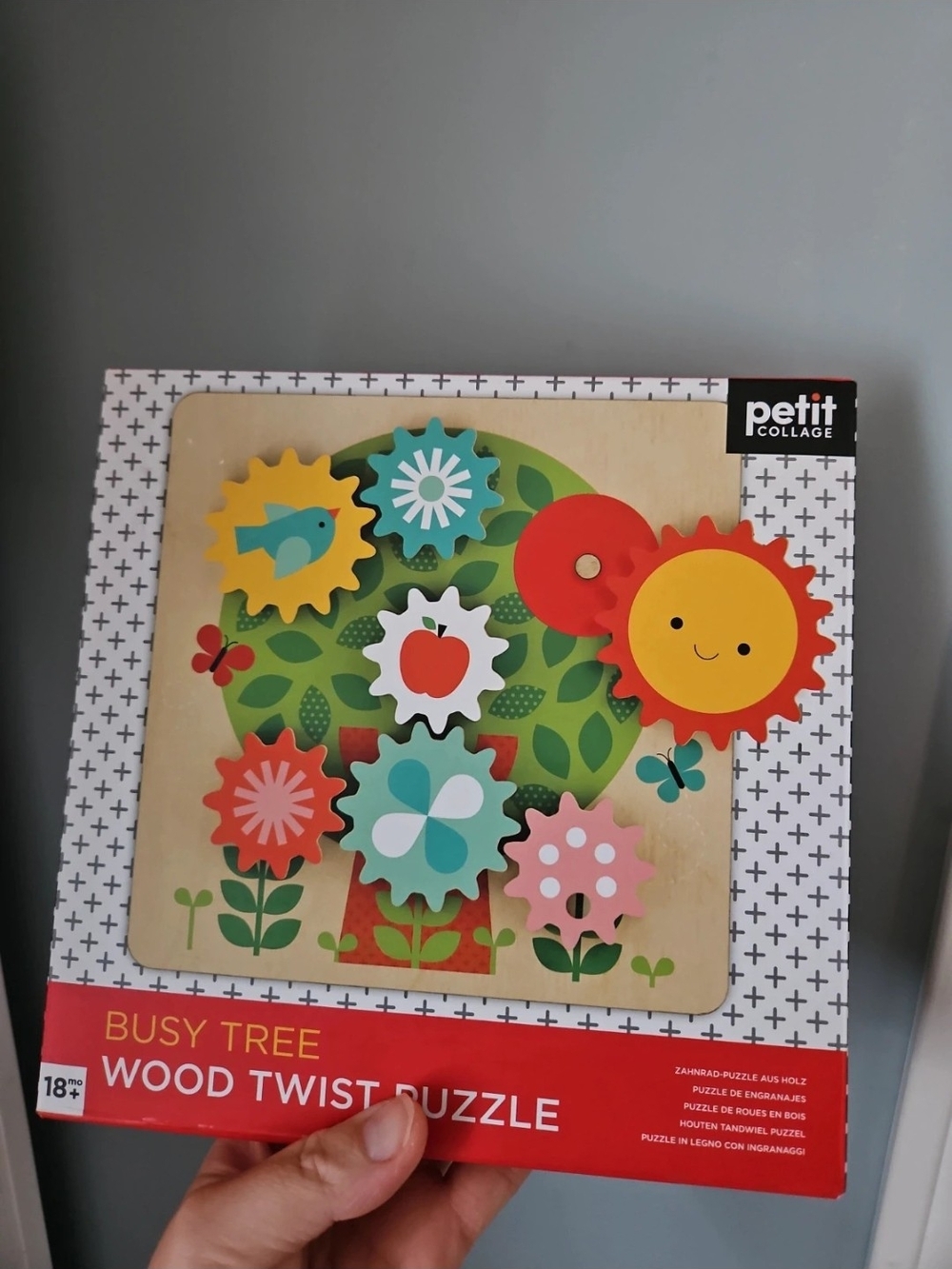 Petit Collage Busy Tree Wood Twist Puzzle - Multicolor